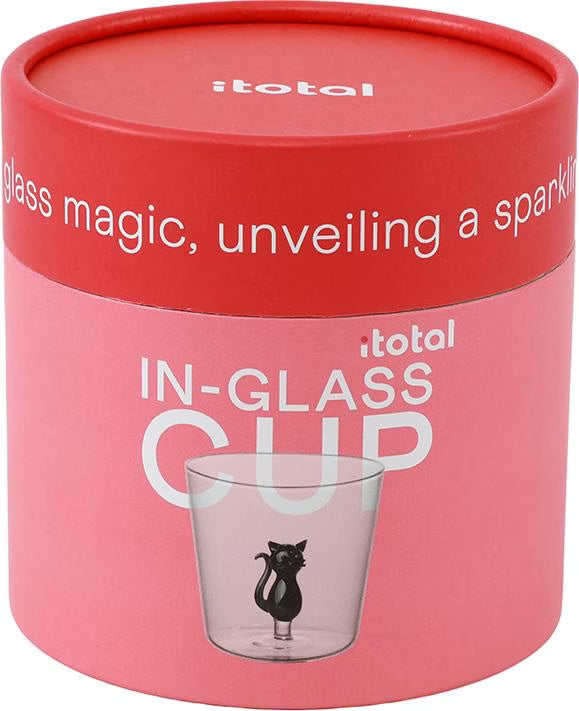 Verre inclusion Chat noir