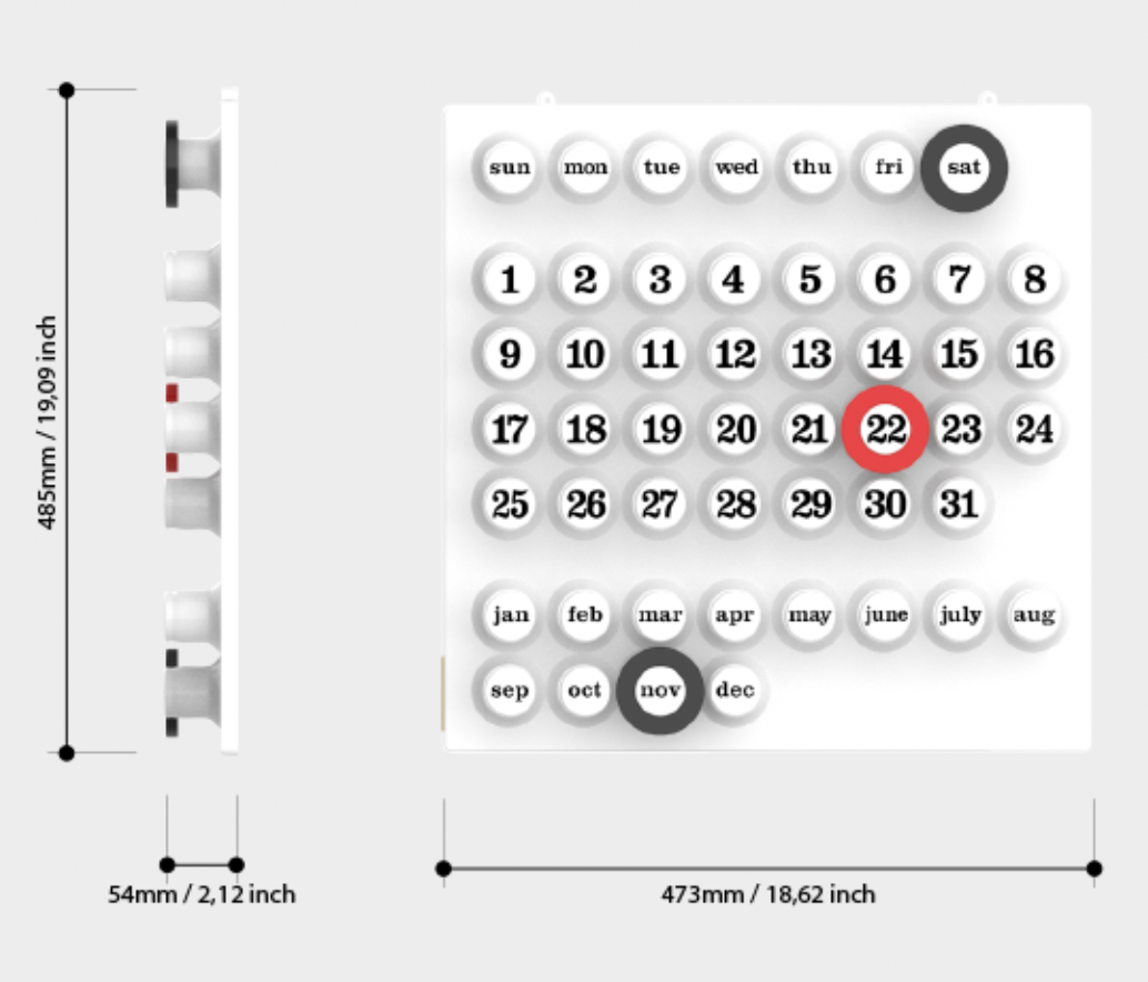 Calendrier perpétuel vert