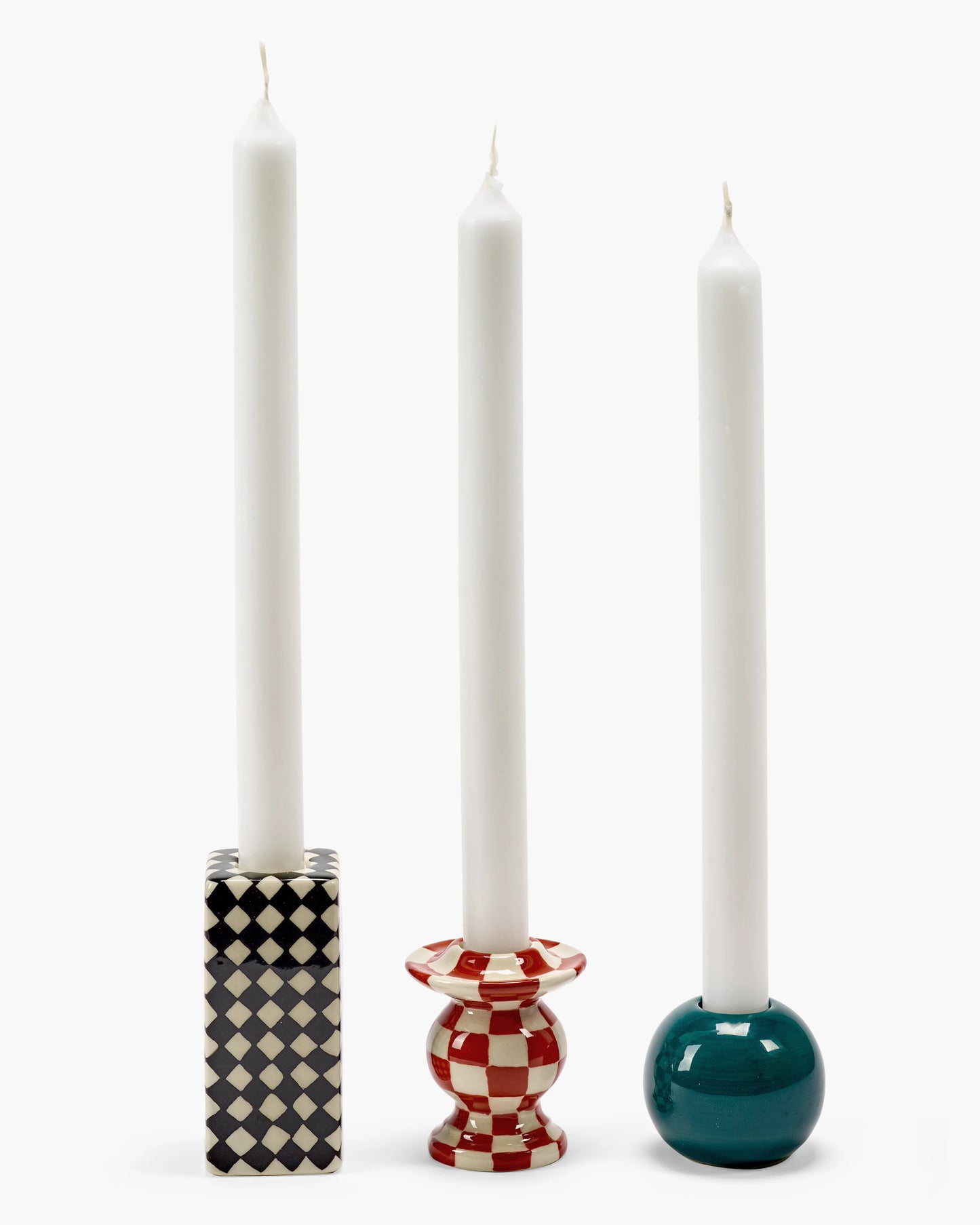 Bougeoir damier N/B - Les Objets Mouleversants - Surréalisme