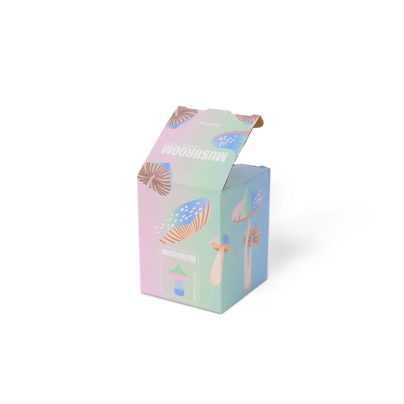 Bougie - Champignon bleu/vert/rose