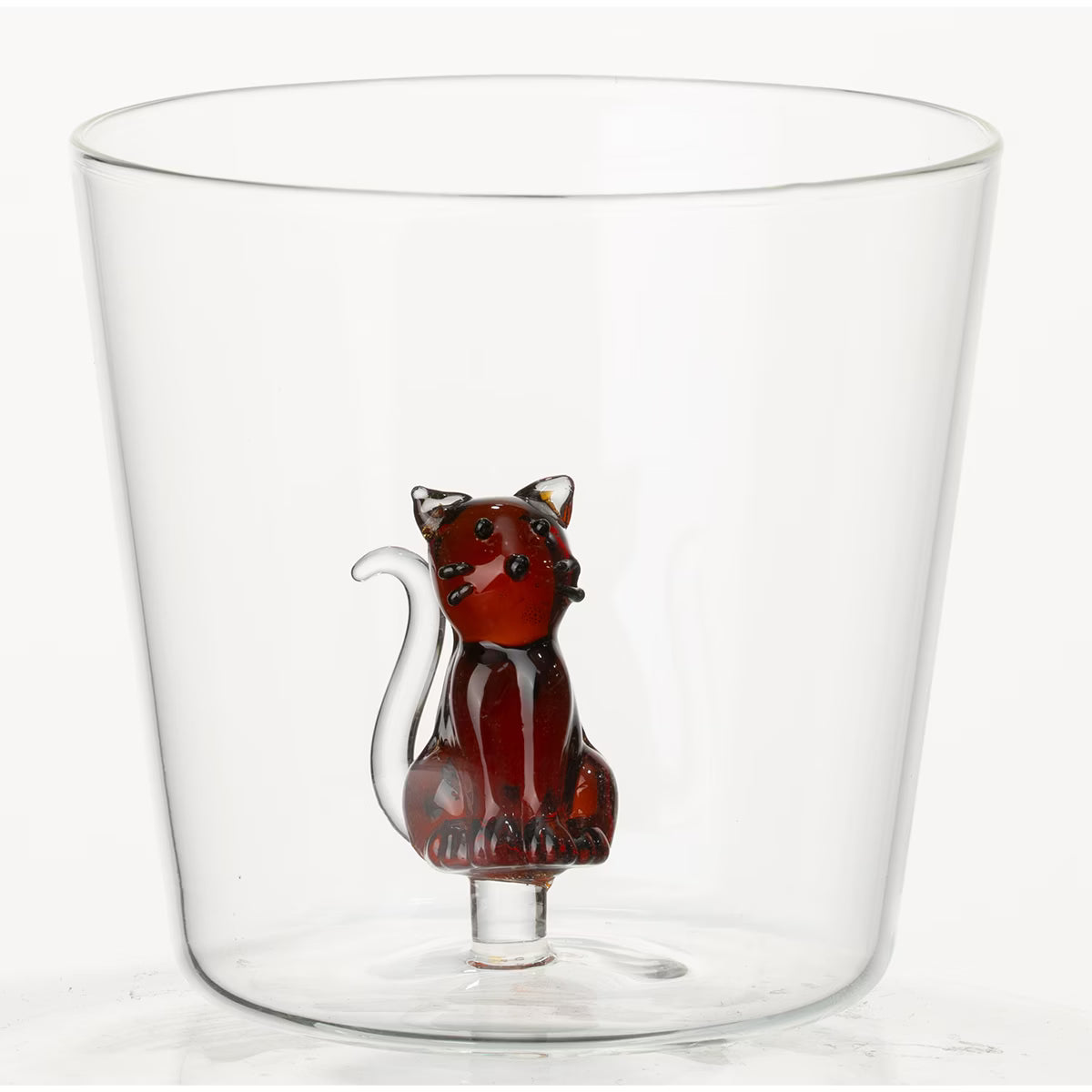 Verre inclusion Chat brun