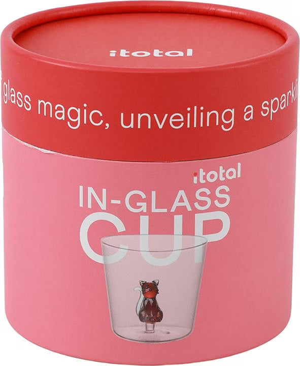 Verre inclusion Chat brun