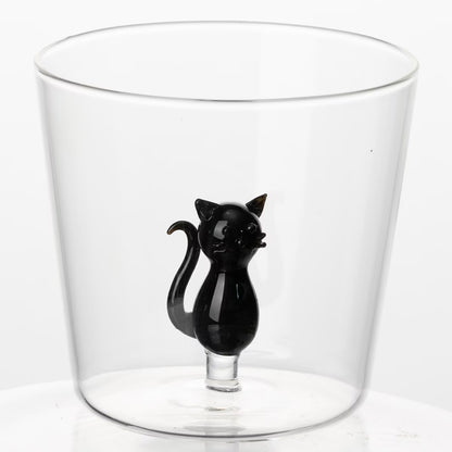 Verre inclusion Chat noir