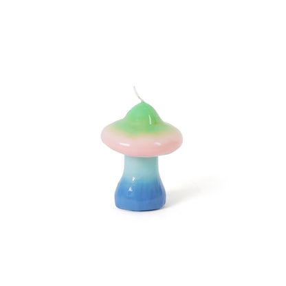 Bougie - Champignon bleu/vert/rose