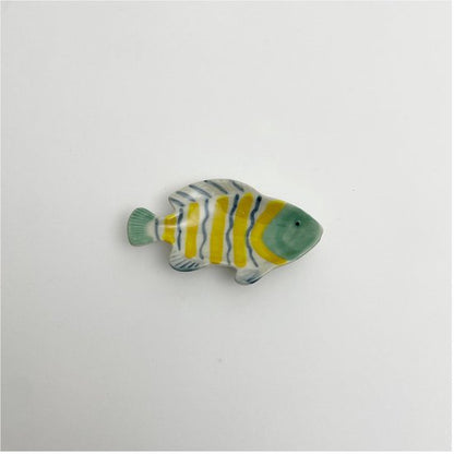 Poisson - Barbotine Jaune ligné