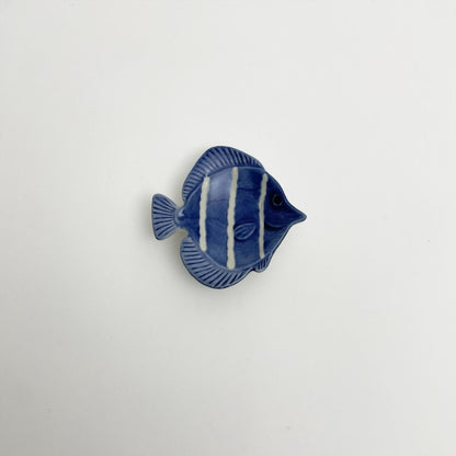 Poisson - Barbotine Jean ligné bleu