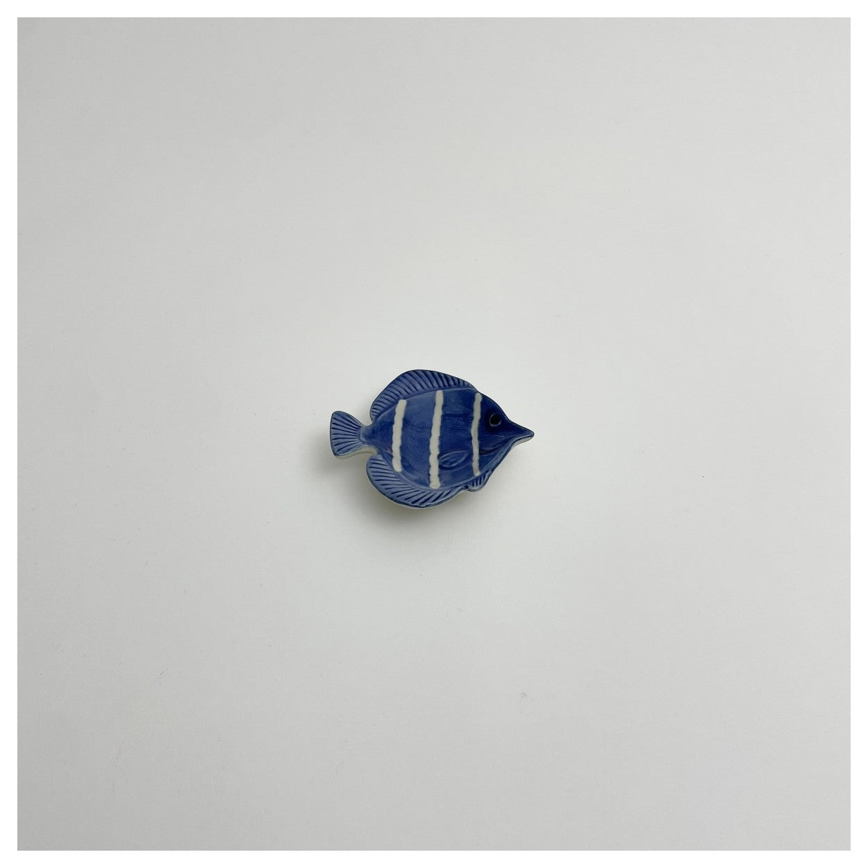 Poisson - Barbotine Jean ligné bleu