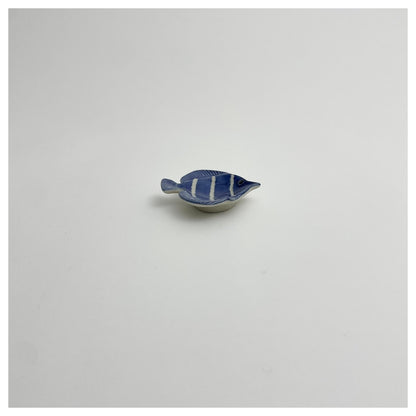 Poisson - Barbotine Jean ligné bleu