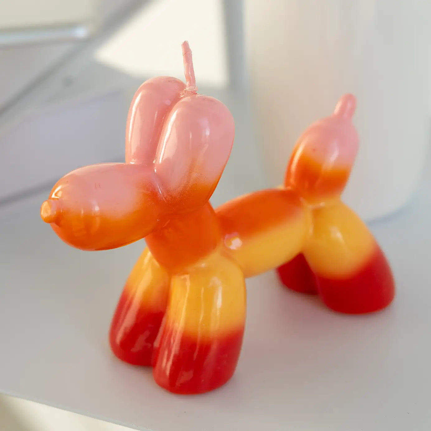 Bougie - Chiens rose/rouge/orange