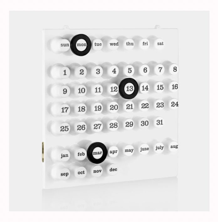Calendrier perpétuel blanc