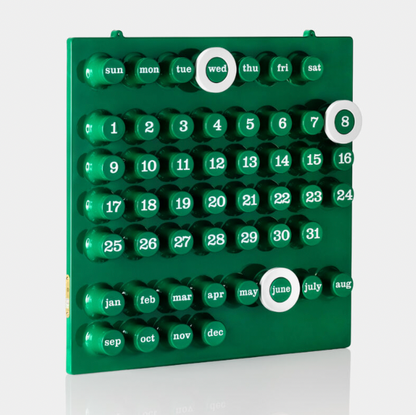 Calendrier perpétuel vert