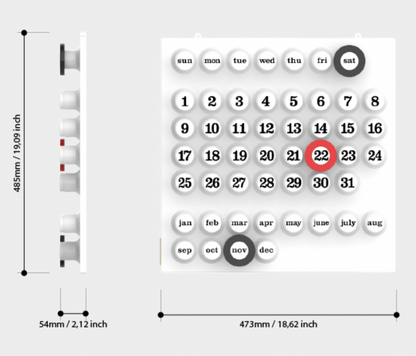 Calendrier perpétuel vert