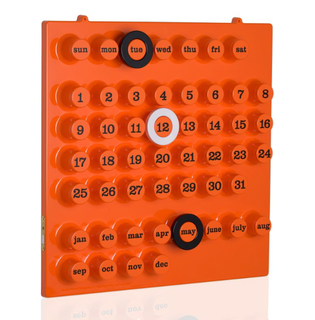 Calendrier perpétuel orange