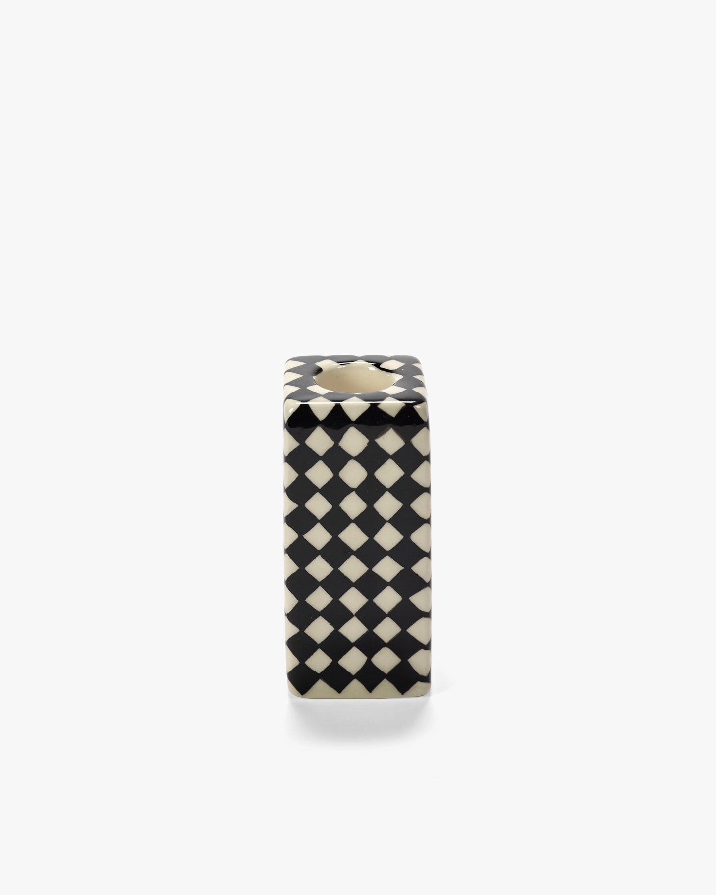 Bougeoir damier N/B - Les Objets Mouleversants - Surréalisme