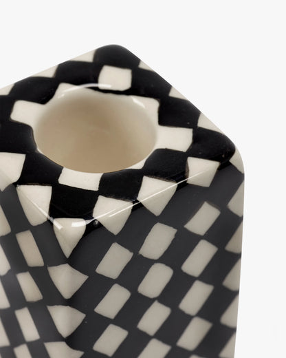Bougeoir damier N/B - Les Objets Mouleversants - Surréalisme