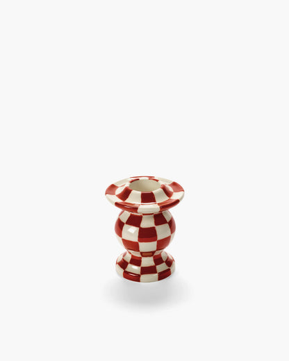 Bougeoir damier R/B - Les Objets Mouleversants - Surréalisme