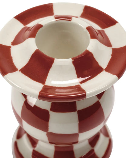 Bougeoir damier R/B - Les Objets Mouleversants - Surréalisme