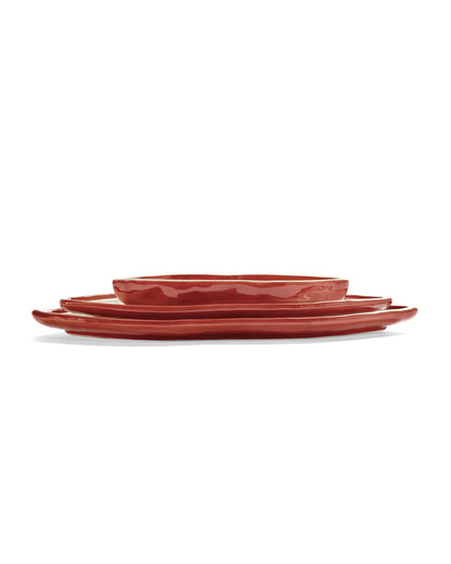 Plats de service 3 pièces - Bouche - Les Objets Mouleversants - Surréalisme