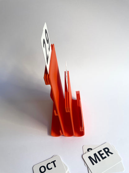 Calendrier perpétuel Warren & Laetitia orange