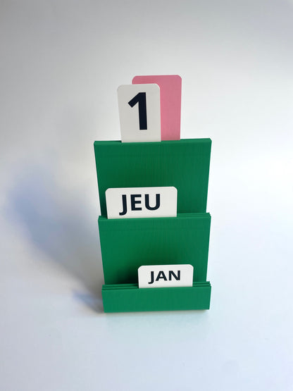 Calendrier perpétuel Warren & Laetitia vert