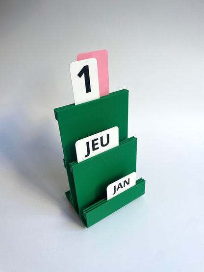 Calendrier perpétuel Warren & Laetitia vert