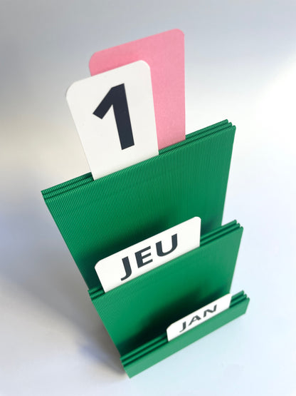 Calendrier perpétuel Warren & Laetitia vert