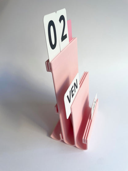 Calendrier perpétuel Warren & Laetitia rose