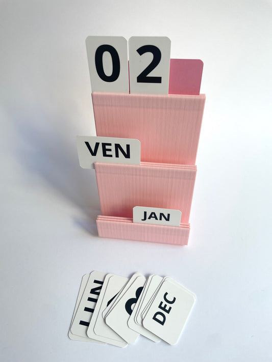 Calendrier perpétuel Warren & Laetitia rose