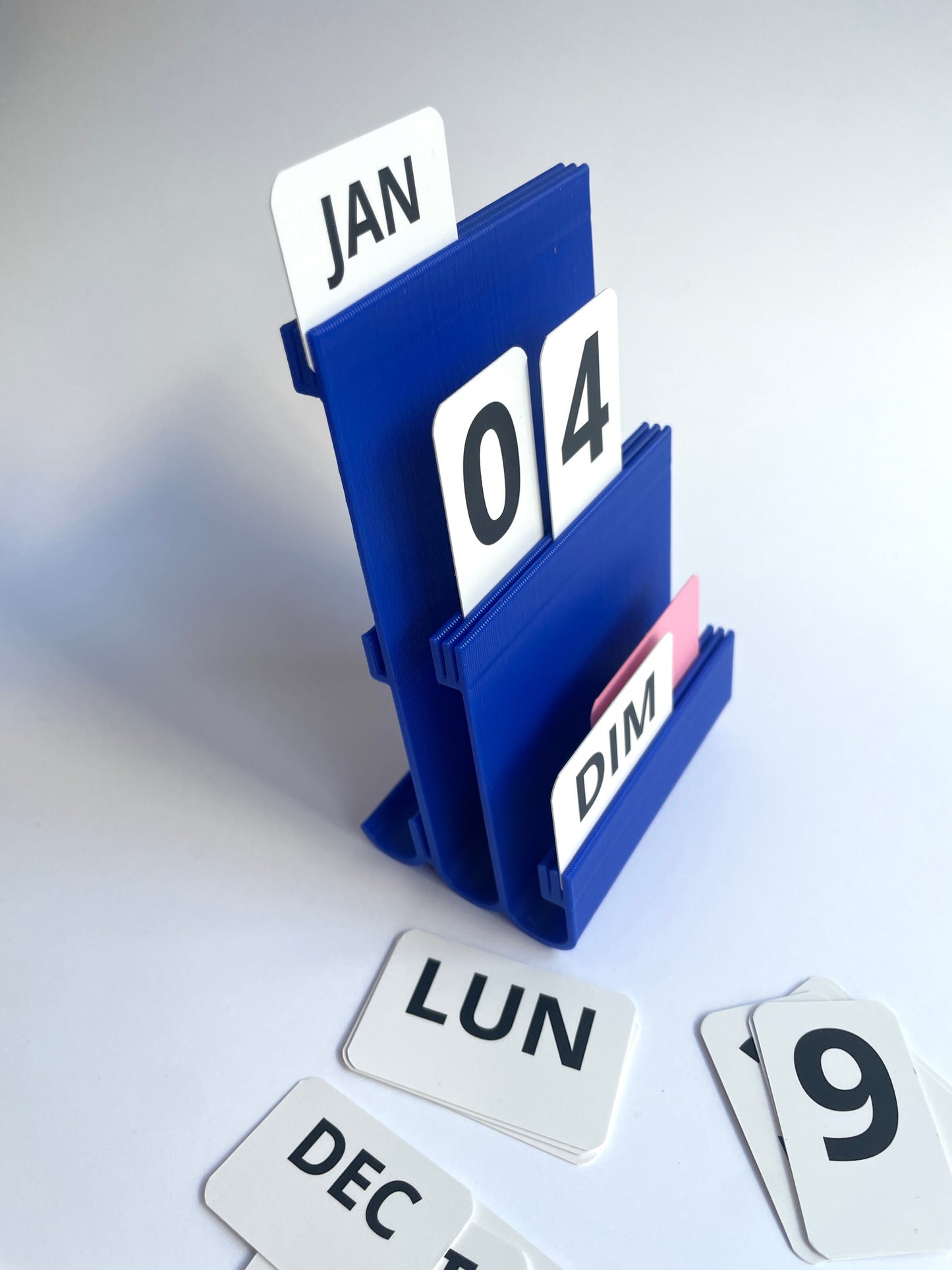 Calendrier perpétuel Warren & Laetitia bleu