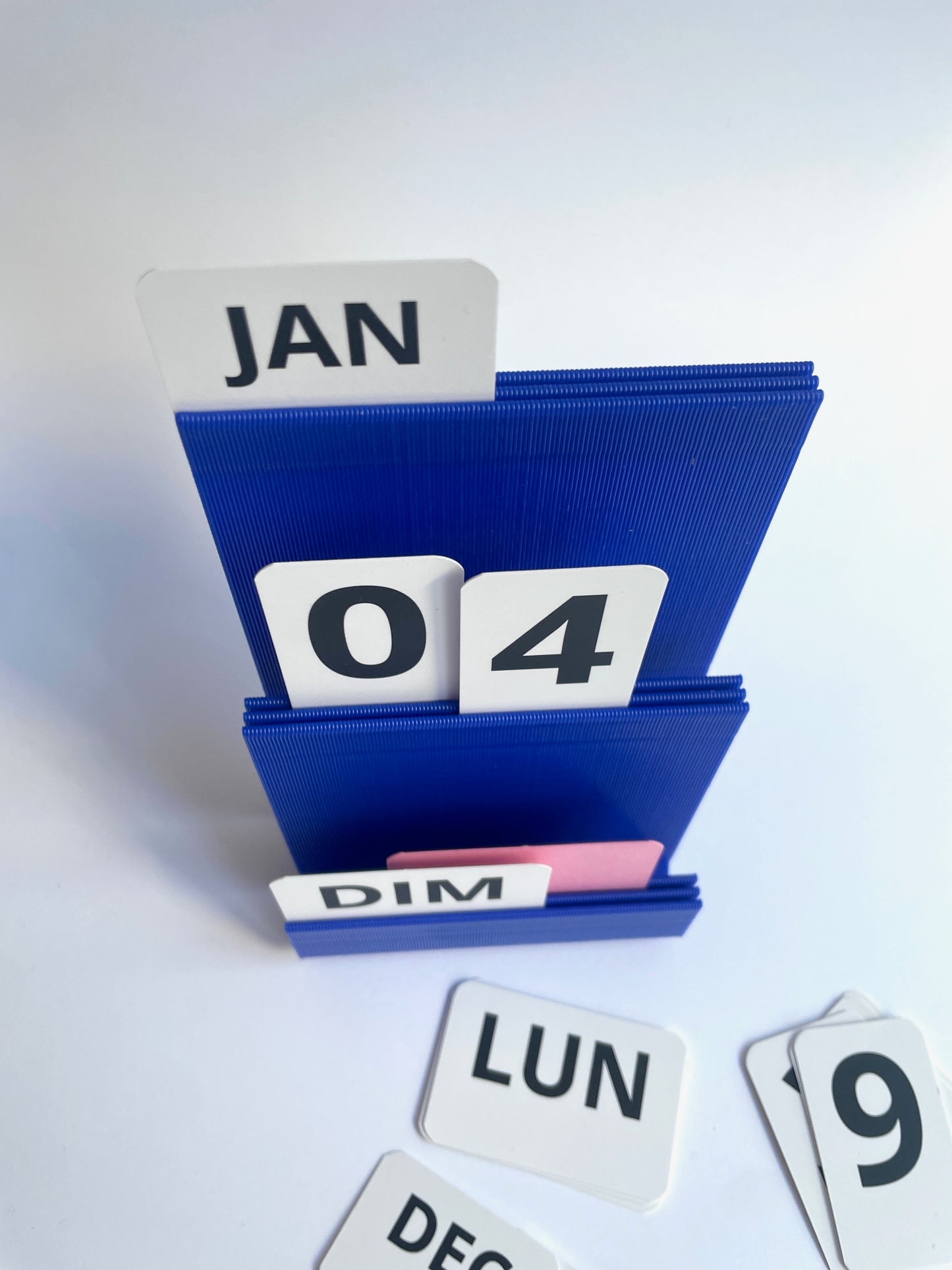 Calendrier perpétuel Warren & Laetitia bleu