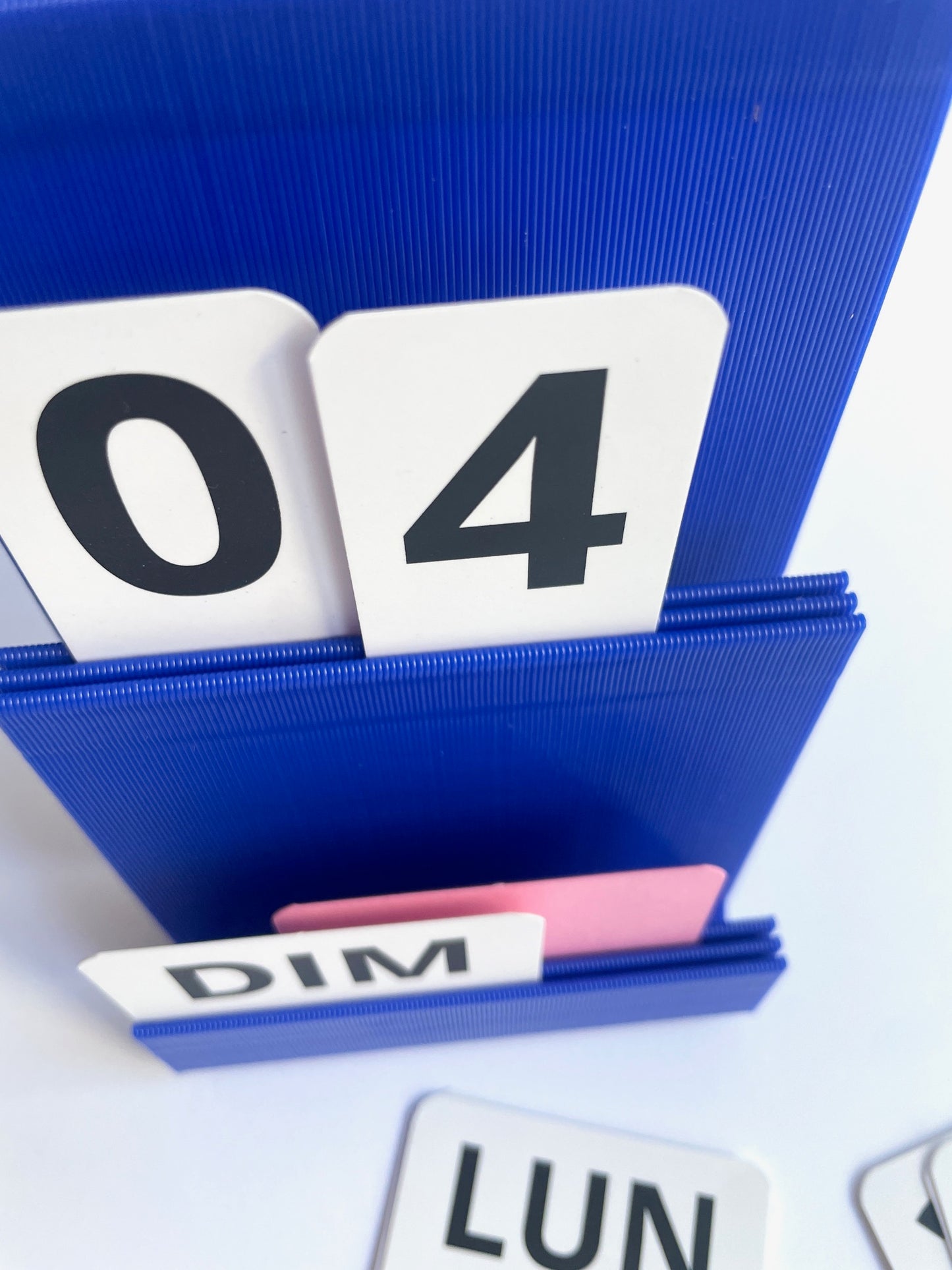 Calendrier perpétuel Warren & Laetitia bleu