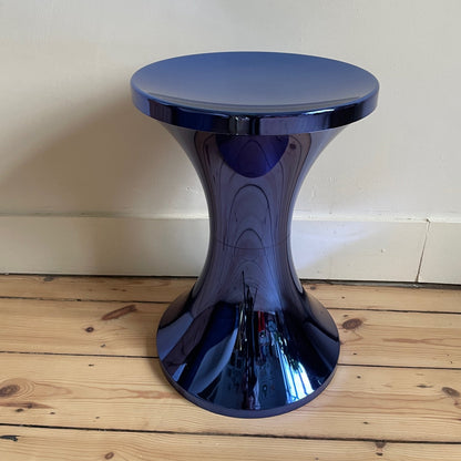 Tabouret Tam Tam ABS métallisé bleu