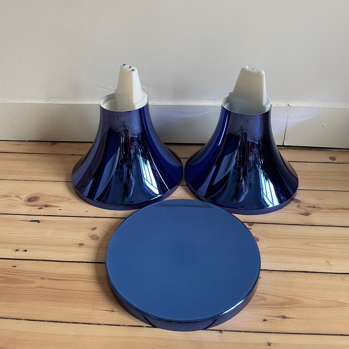 Tabouret Tam Tam ABS métallisé bleu