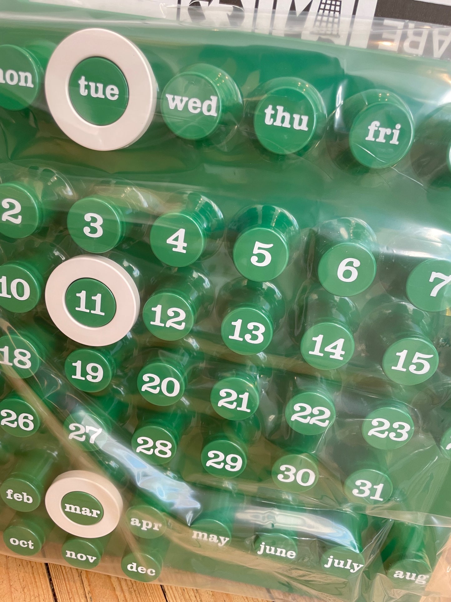 Calendrier perpétuel vert