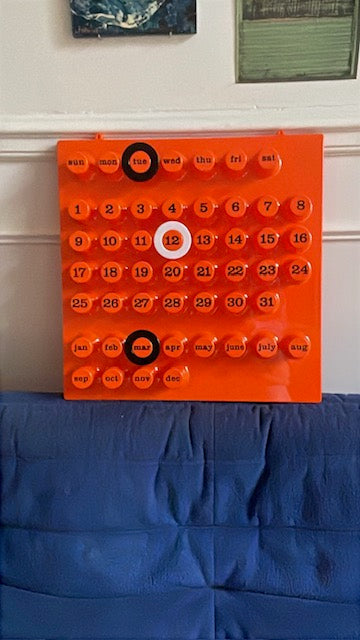 Calendrier perpétuel orange